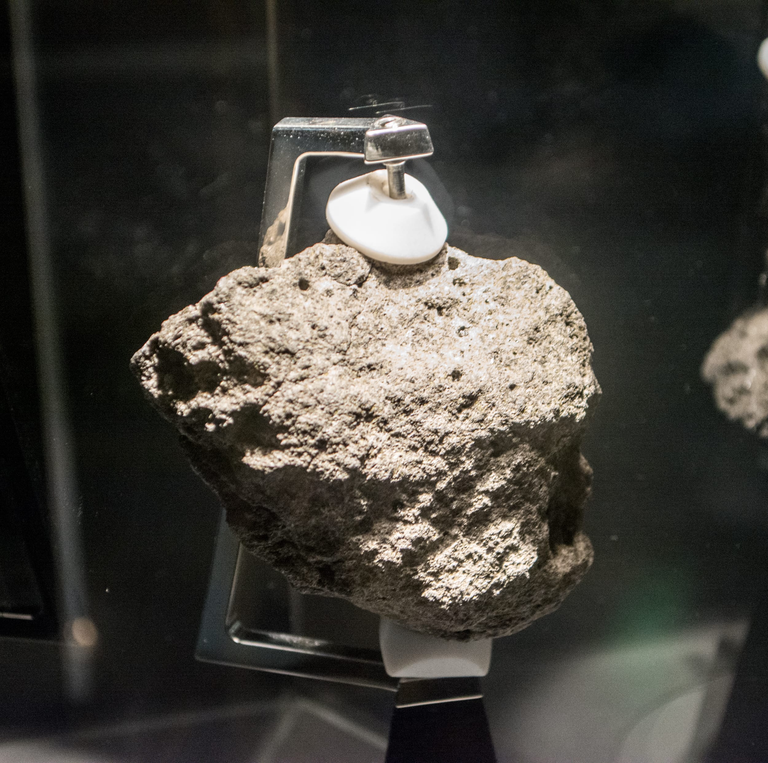 Apollo 12 moon rock, photographed at the Cleveland Museum of Natural History
